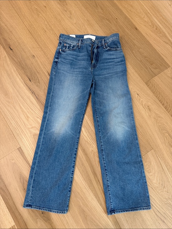 MOTHER Denim - MOTHER Straight Leg Jeans in Medium Blue Wash